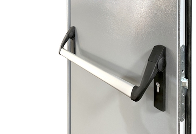 Двупольная противопожарная дымогазонепроницаемая дверь со стеклом и системой Антипаника ДПМО 02/60 (EISW 60) — №09 (NEW)