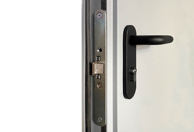 Двупольная противопожарная дымогазонепроницаемая дверь со стеклом и системой Антипаника ДПМО 02/60 (EISW 60) — №09 (NEW)